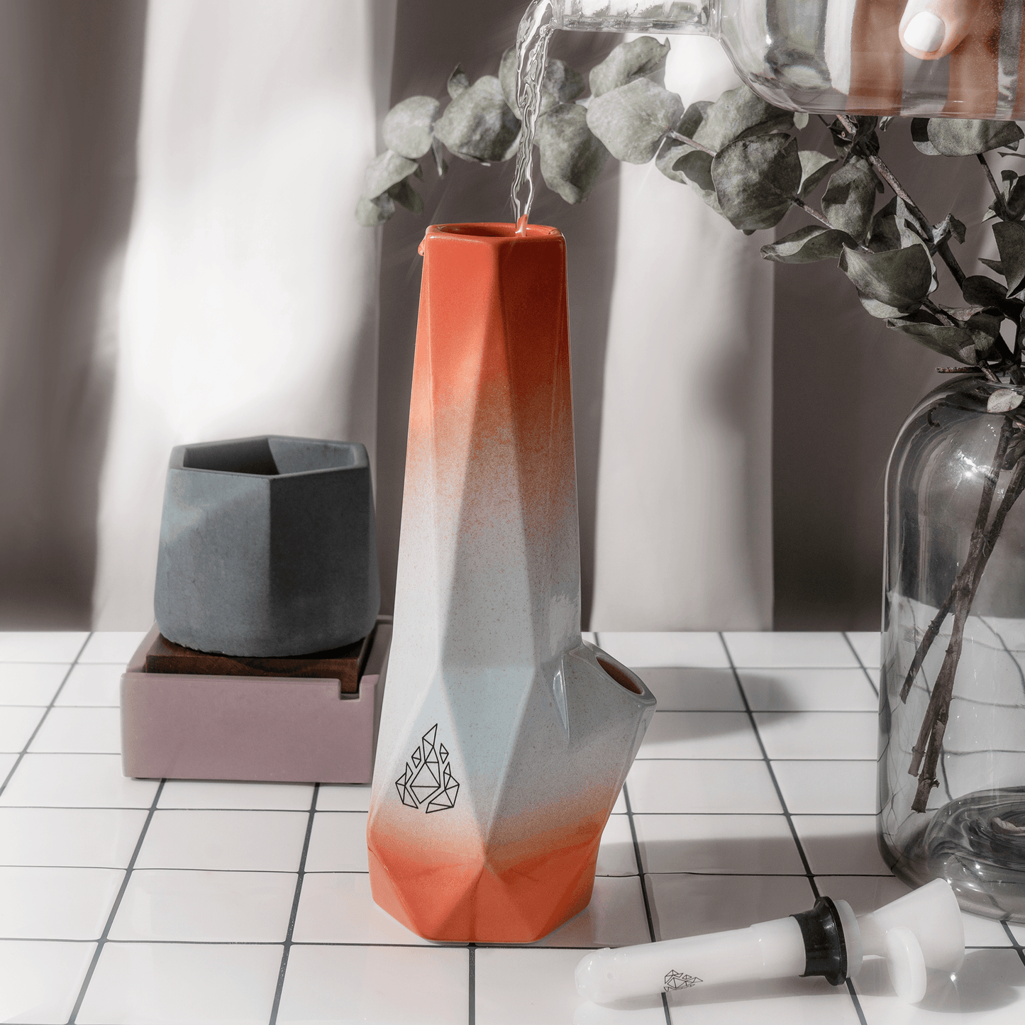 Hexagon, Peach Haze Bong BRNT Designs