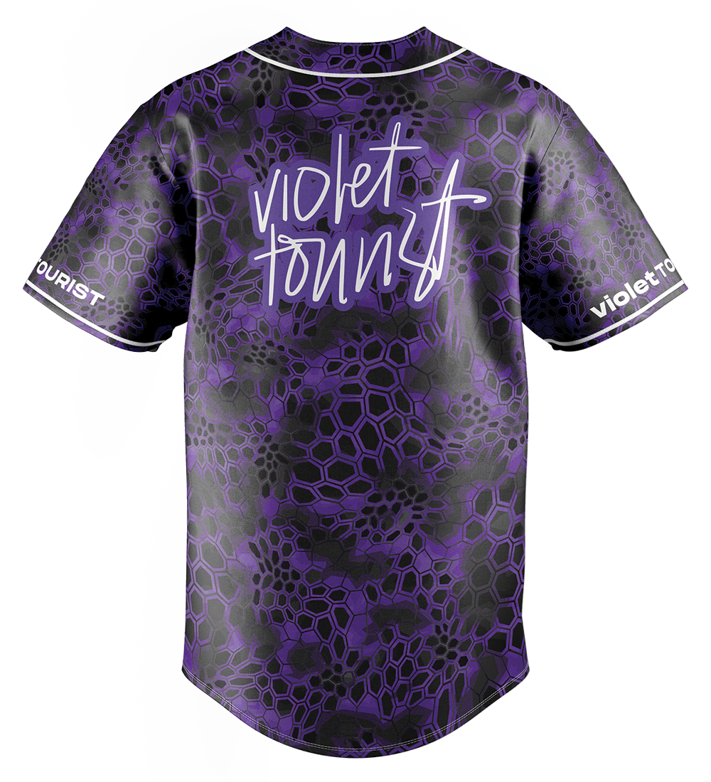 Violet Tourist Baseball Jersey All Over Prints Printify
