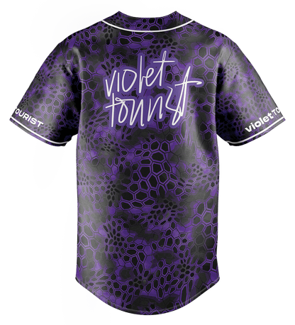 Violet Tourist Baseball Jersey All Over Prints Printify 